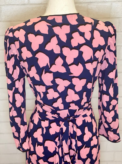 DVF NWT Charlene Long Sleeves Wrap Dress / S