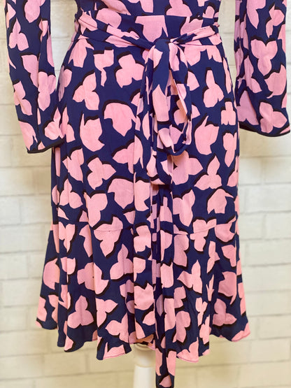 DVF NWT Charlene Long Sleeves Wrap Dress / S