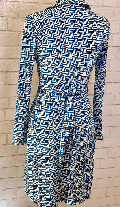DVF NWT New Jeanne Two Ls Wrap Dres / XS