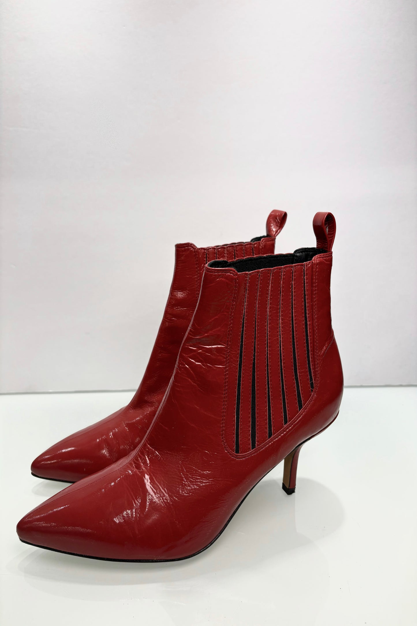 DVF Patent Leather Ankle Boots / US6-EU36.5