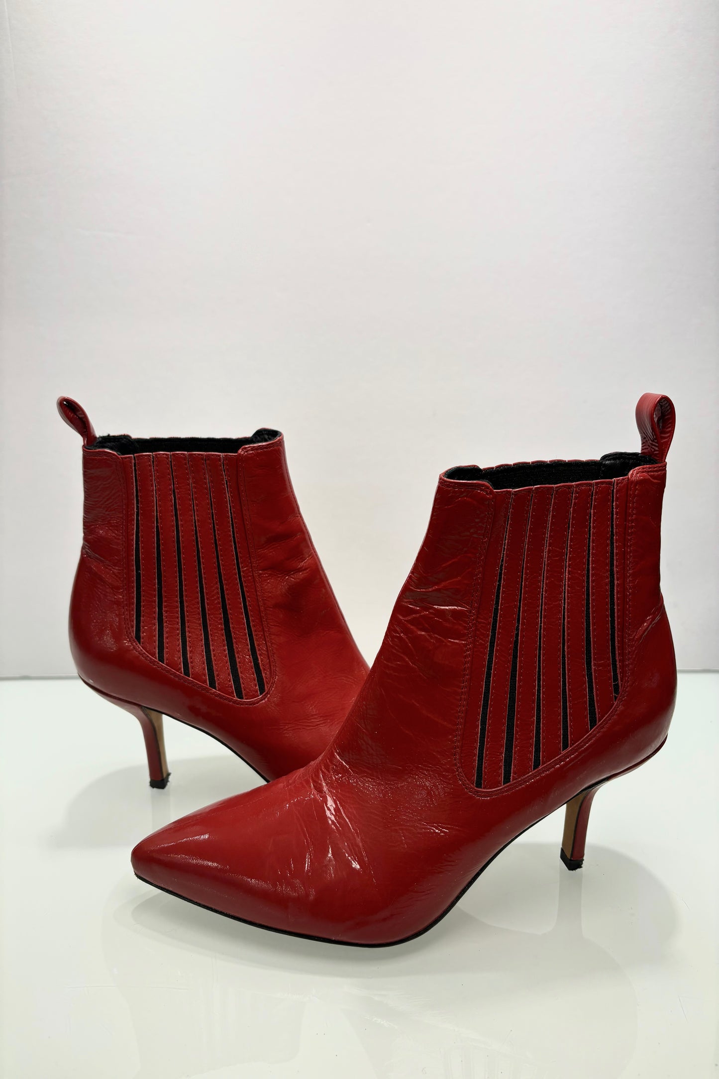 DVF Patent Leather Ankle Boots / US6-EU36.5