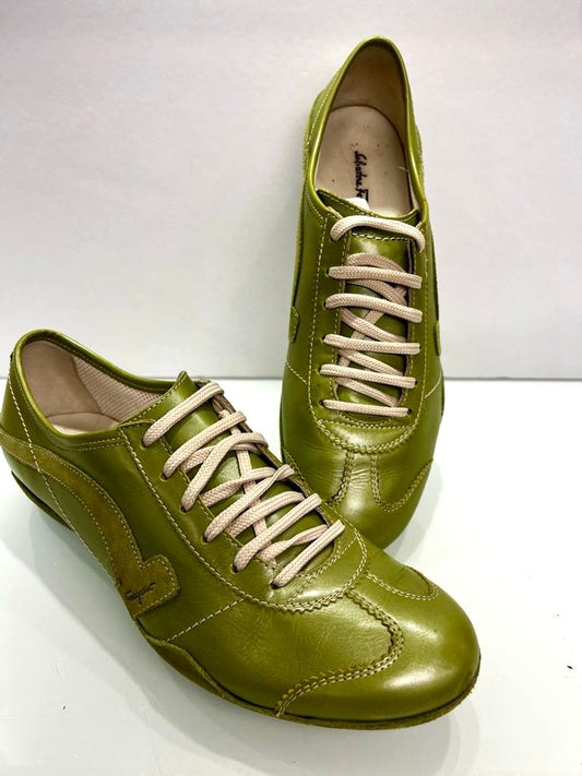 FERRAGAMO Leather Sneakers / US8-EU38.5