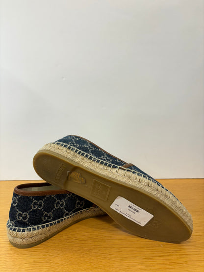 GUCCI Denim Logo Espadrilles / US7-EU37.5