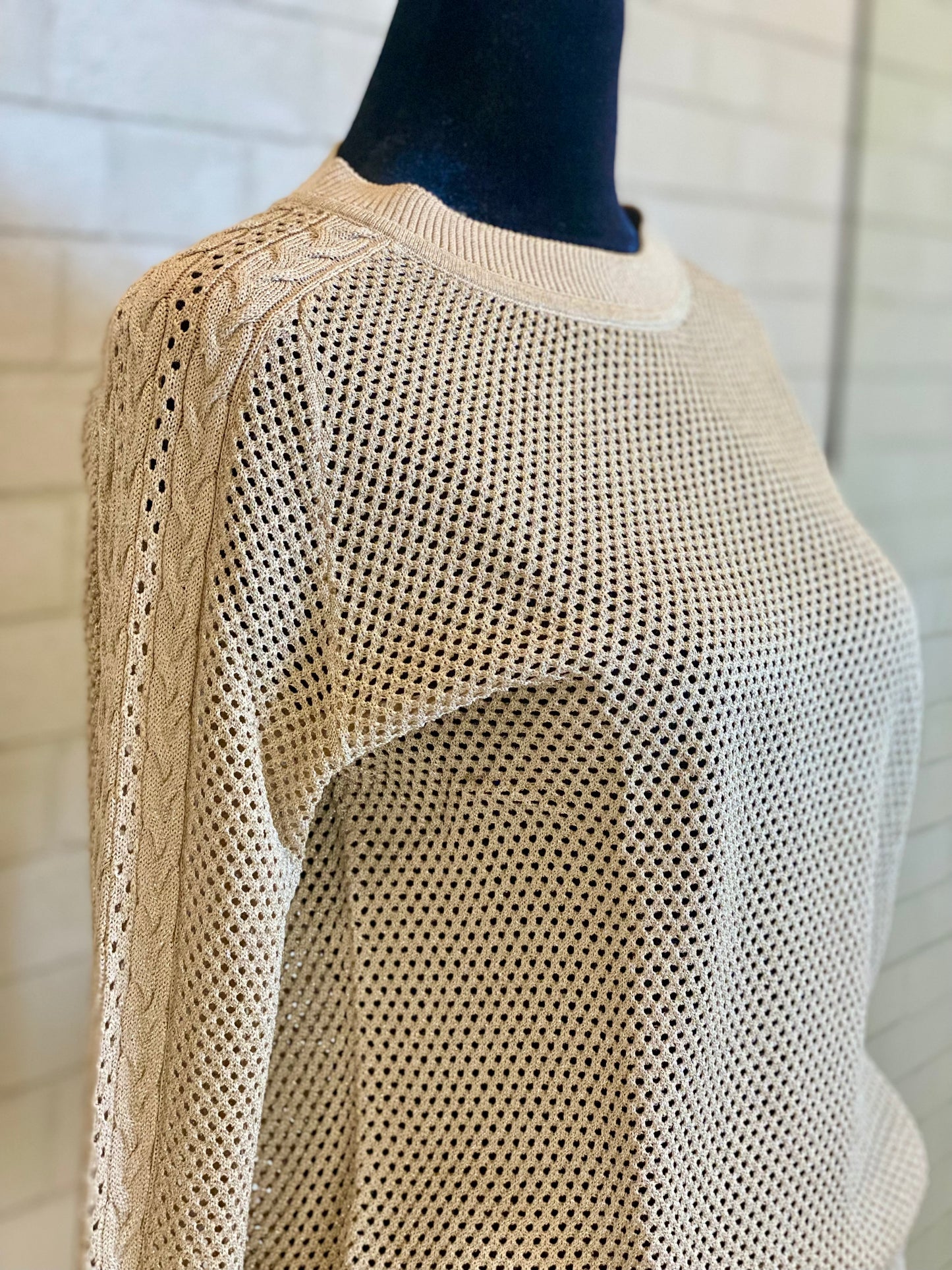 MARCHESA VOYAGE mesh sweater/ XS