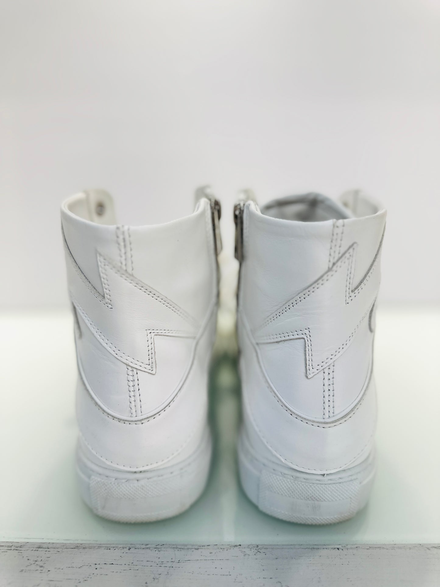 ZADIG & VOLTAIRE Leather hi flash sneakers / US8.5-EU39