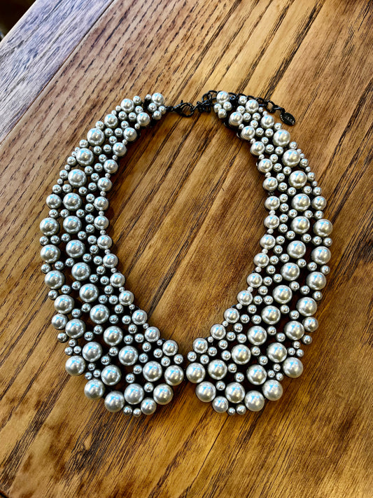 ZARA faux pearl collar