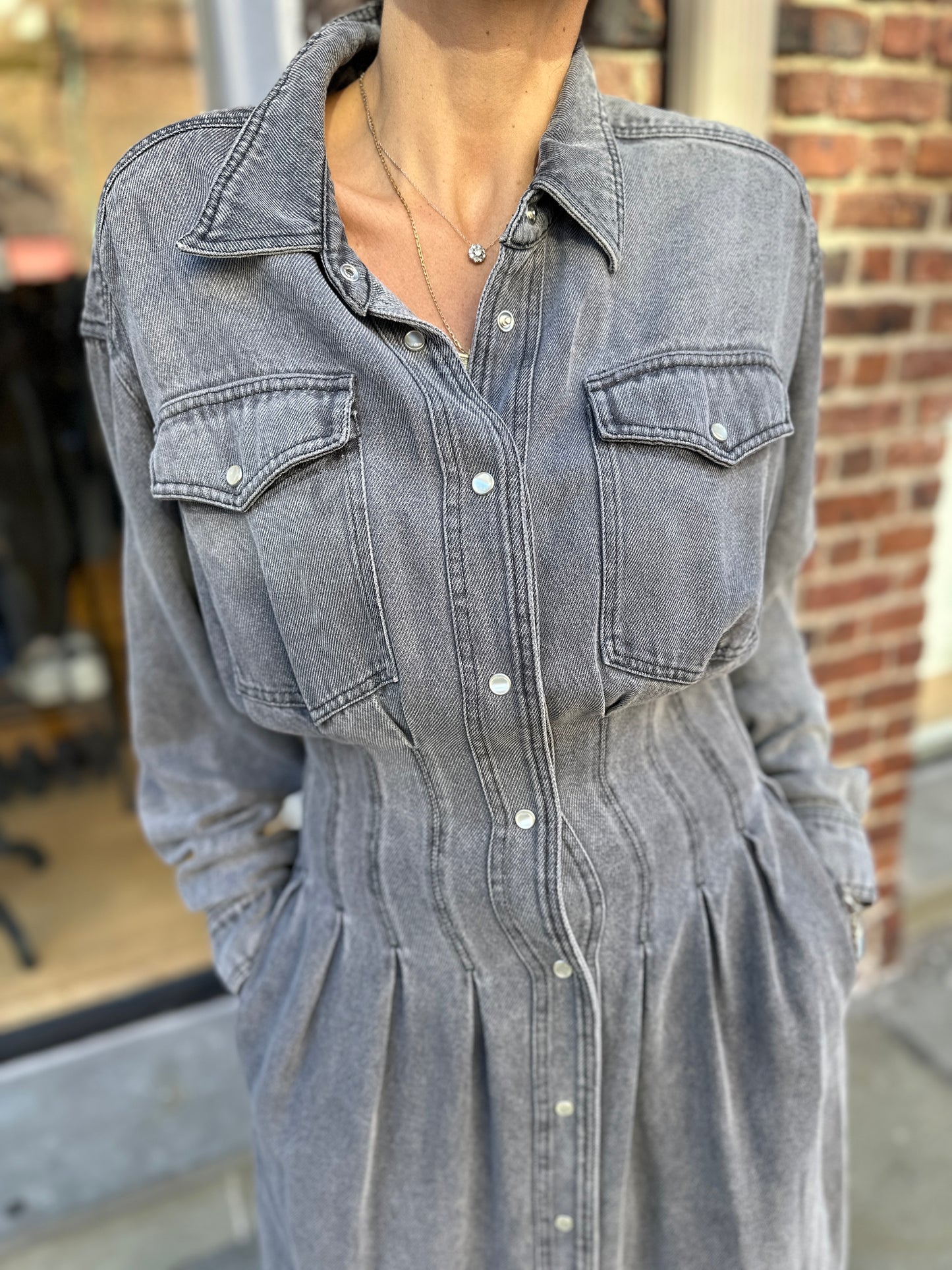 ISABEL MARANT ETOILE Denim Buttoned Dress / M