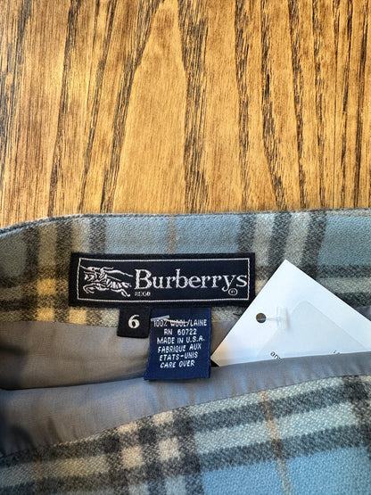 BURBERRY Wool Tartan Skirt / S-US6