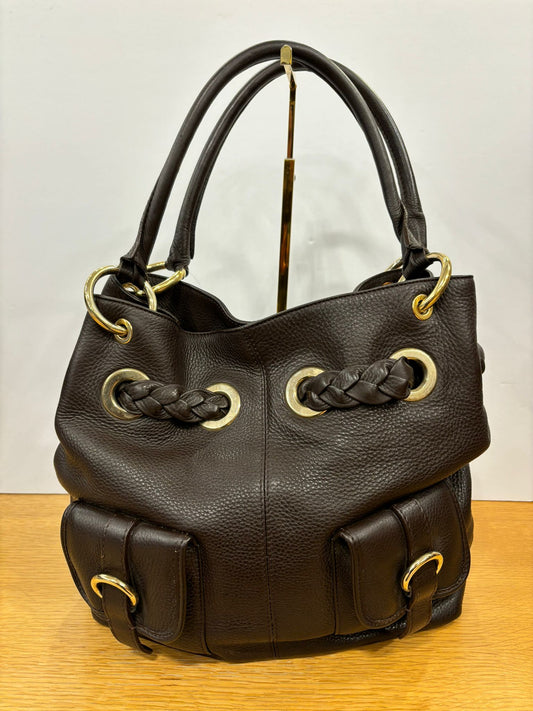 FRANCESCO ROGANI grained leather shoulder bag