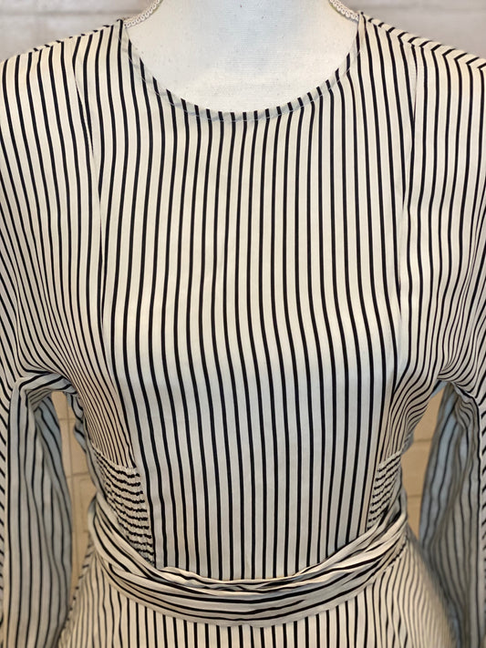MAJE striped ls dress/ 2-S