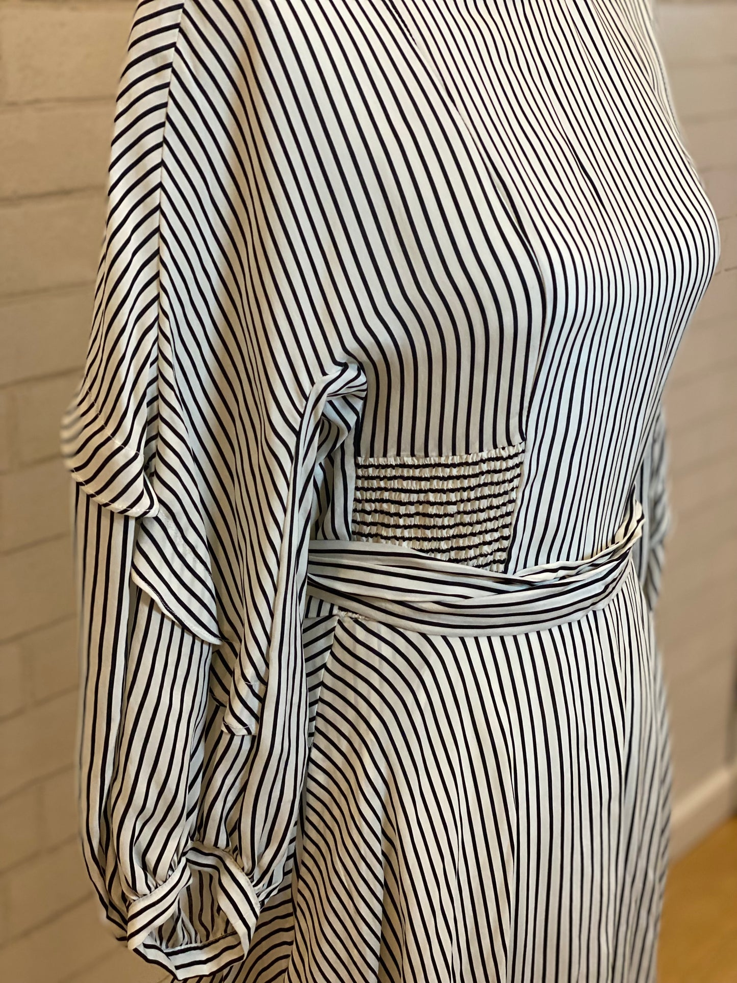MAJE striped ls dress/ 2-S