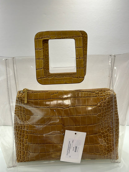 STAUD PVC Tote Bag with Crocodile embossed Leather pouch