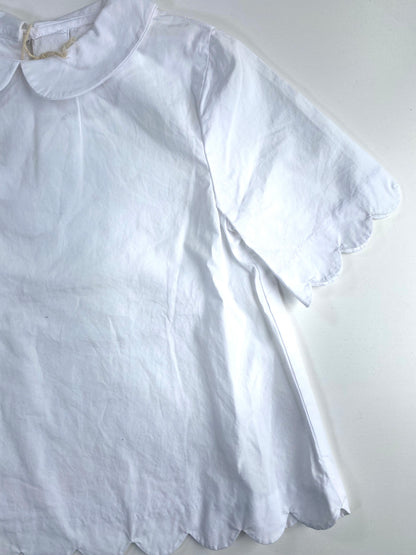 NO BRAND Cotton White Blouse Size 6Y