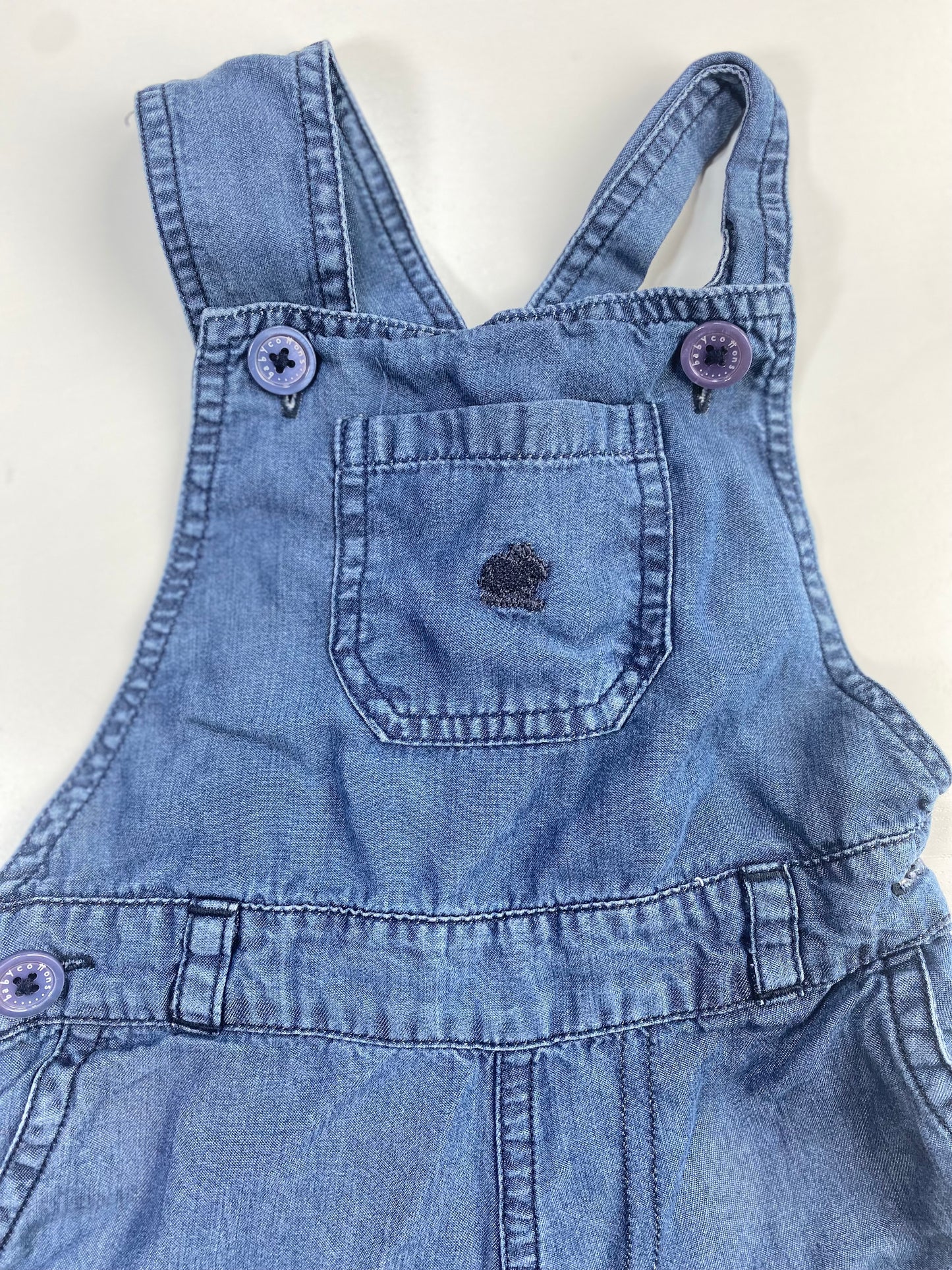 BABYCOTTONS Chambray Romper / 3M