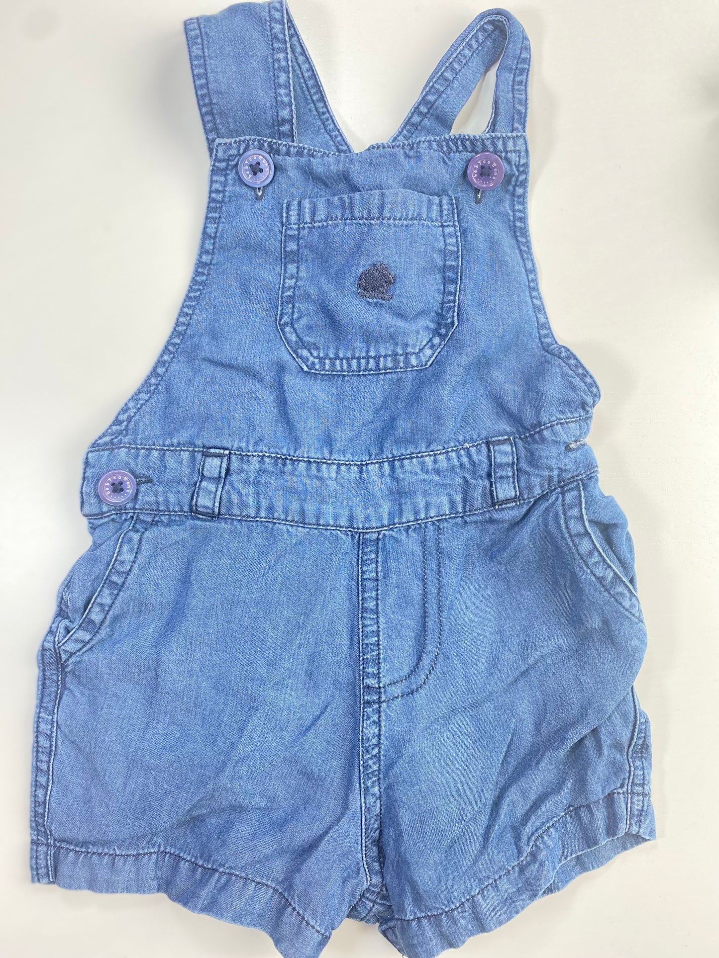 BABYCOTTONS Chambray Romper / 3M