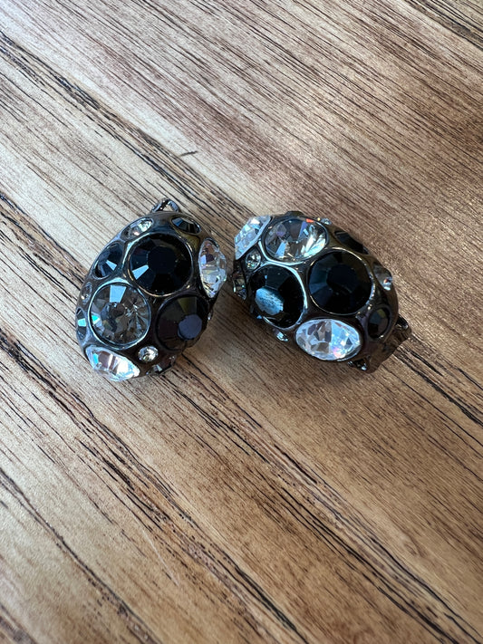 AGATHA rhinestone clip earrings