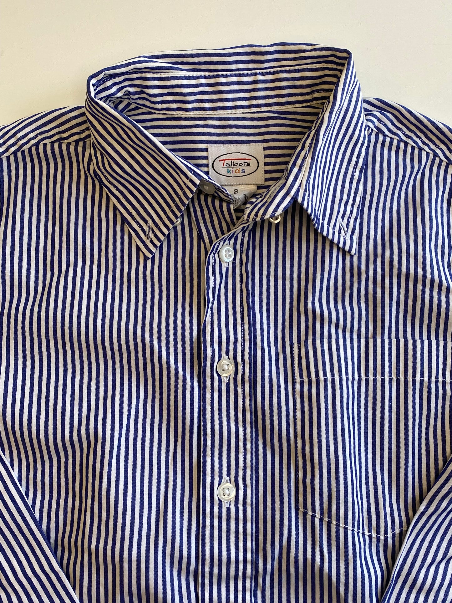 TALBOTS stripped shirt/ 8Y