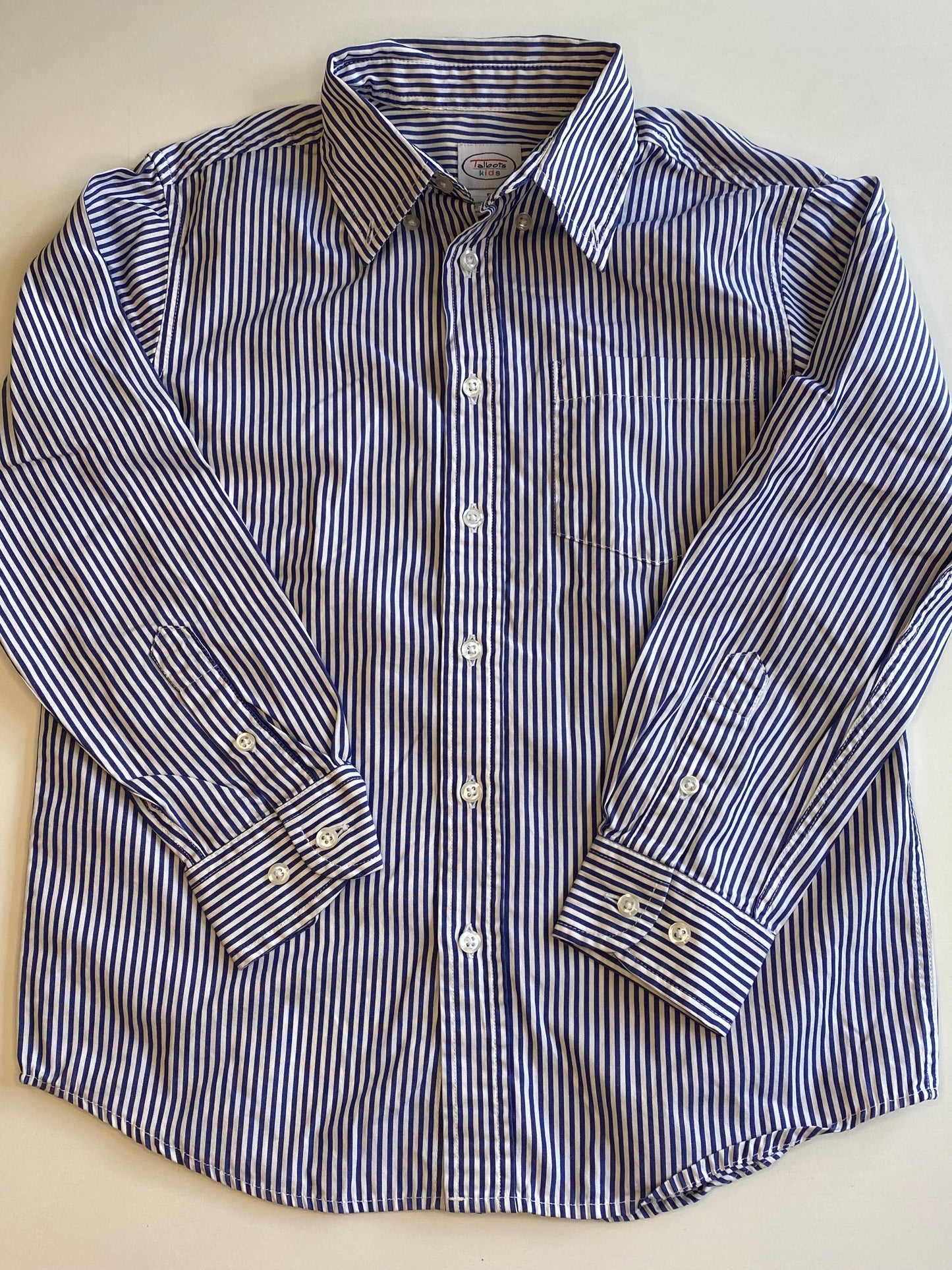 TALBOTS stripped shirt/ 8Y