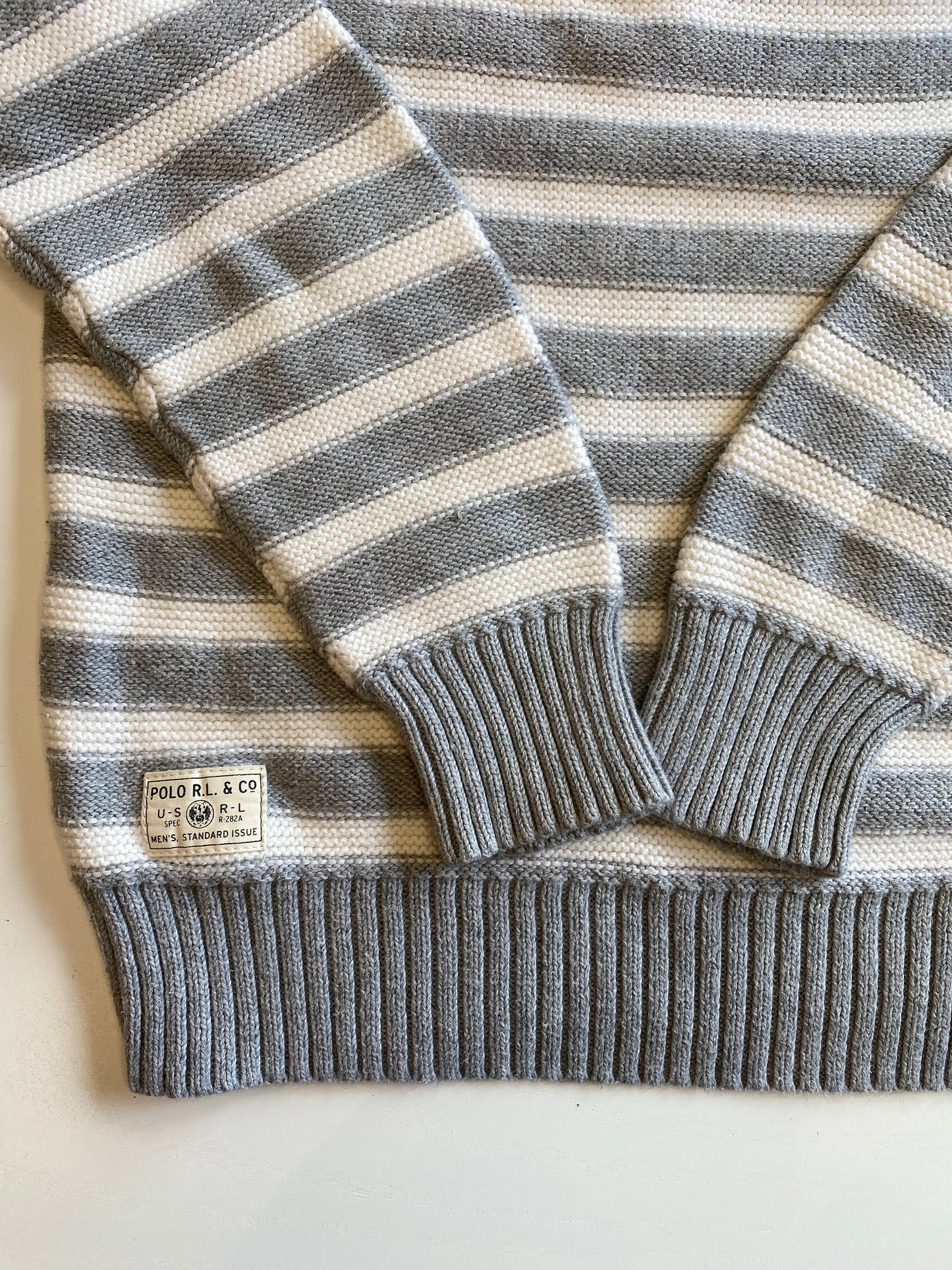 POLO RL cotton stripped sweater/ 8Y