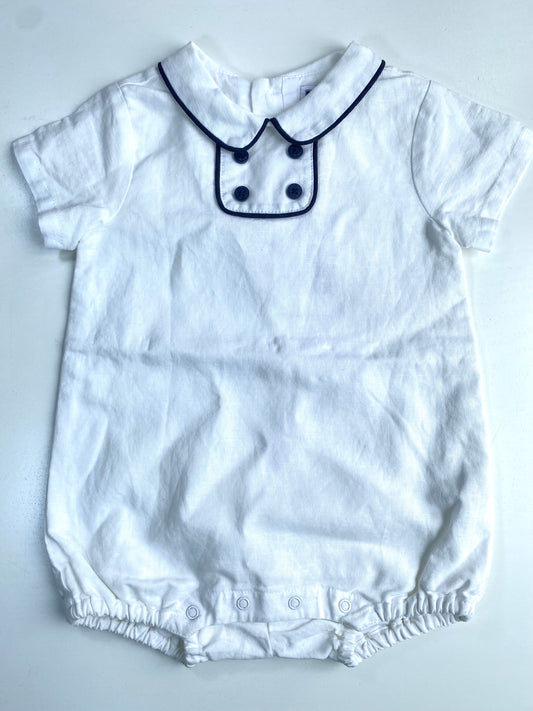 JANIE AND JACK linen romper sleeveless / 6-12m