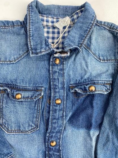 H&M Denim Shirt LS/ 9-12M