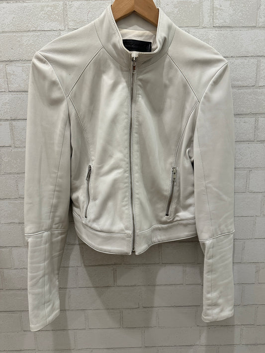 STACI KOONDEL Lamb leather zipped jacket / S