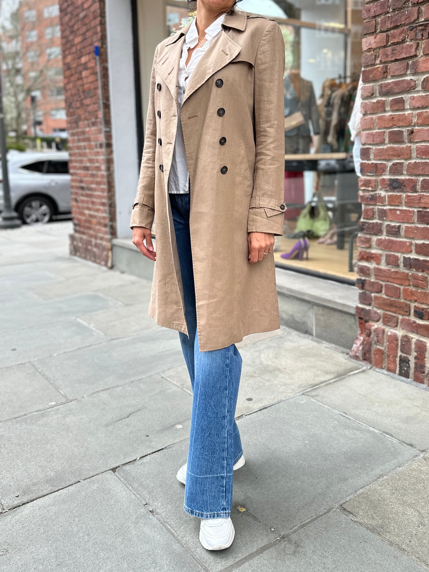 PAUW linen trench coat / S-1