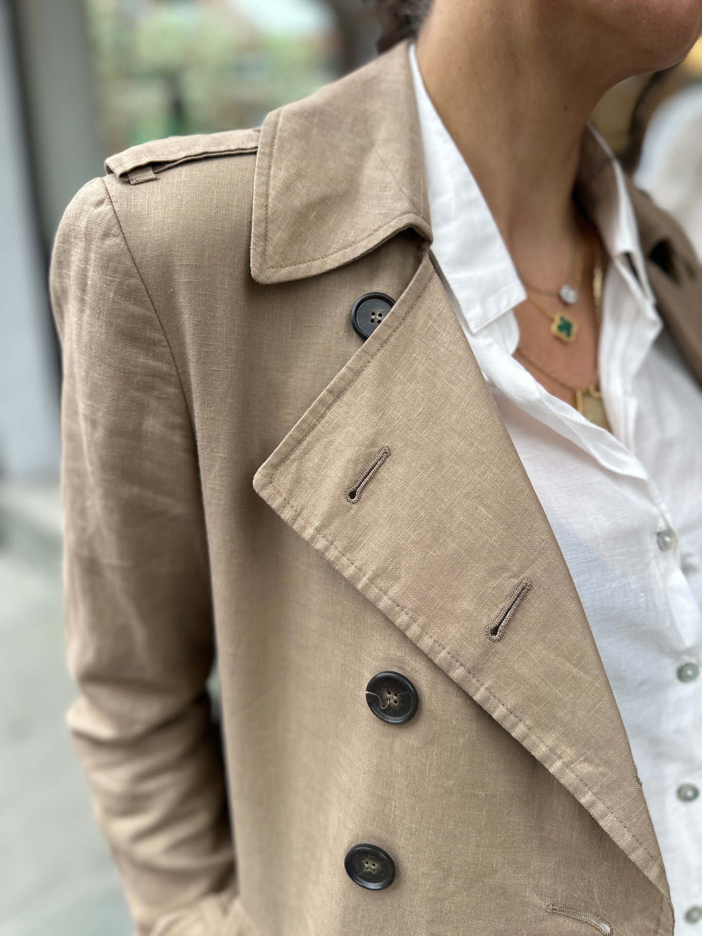 PAUW linen trench coat / S-1