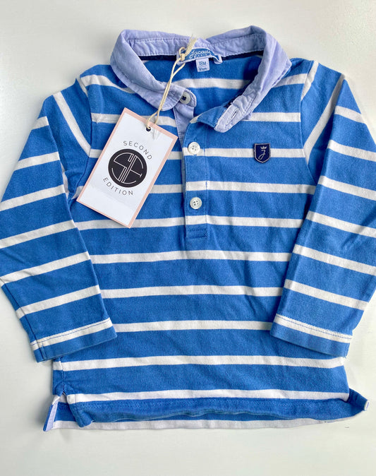 JACADI ls polo tshirt / 18m