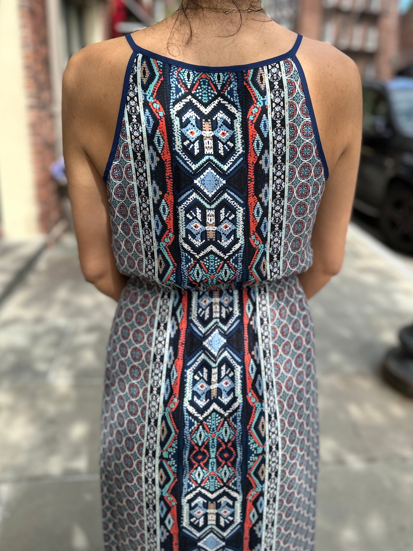 AQUA Sleeveless Summer Long Dress / S