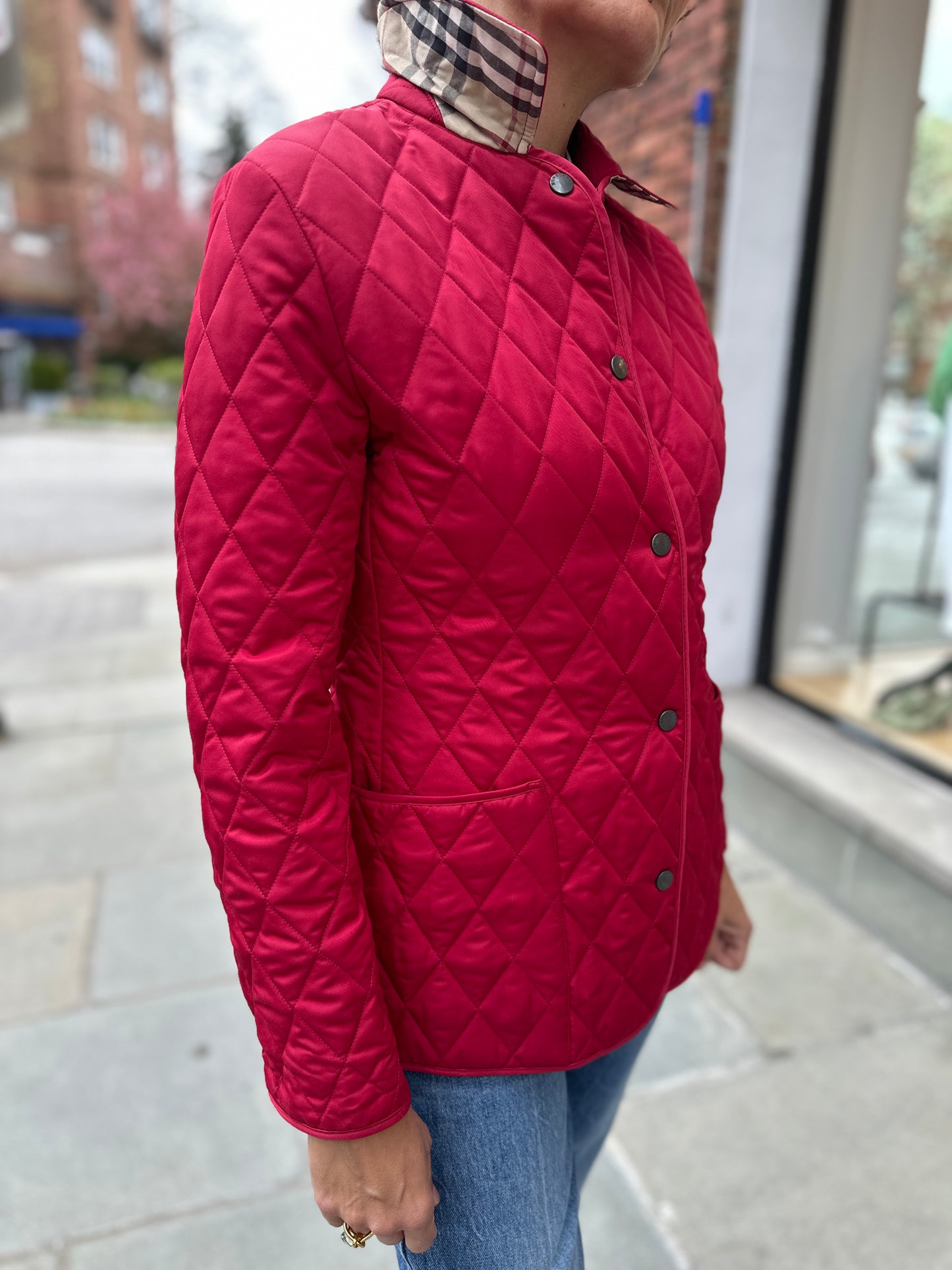BURBERRY quilted jacket/ XS
