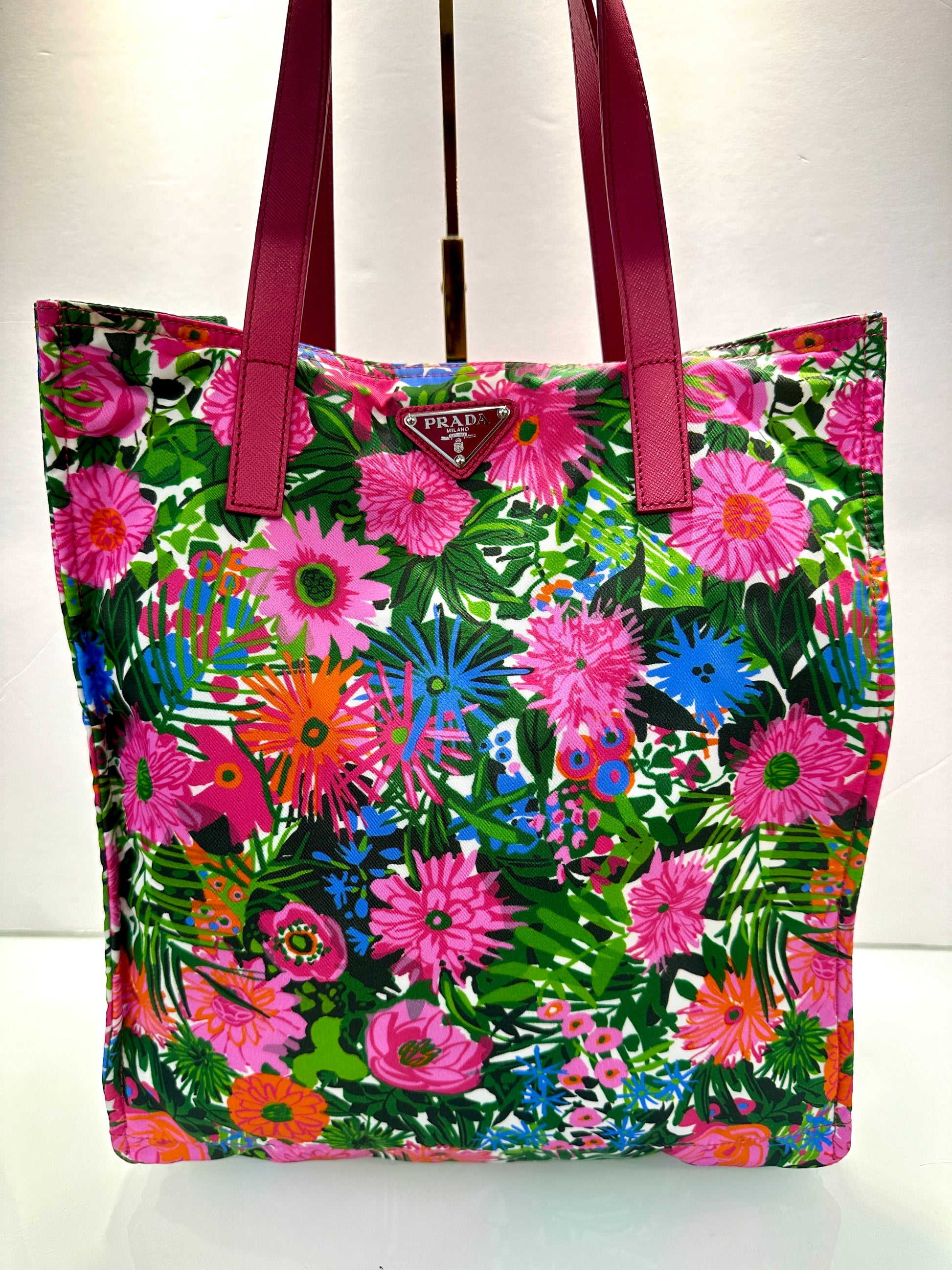 PRADA TESSUTO Nylon Floral Bag Second Edition NY
