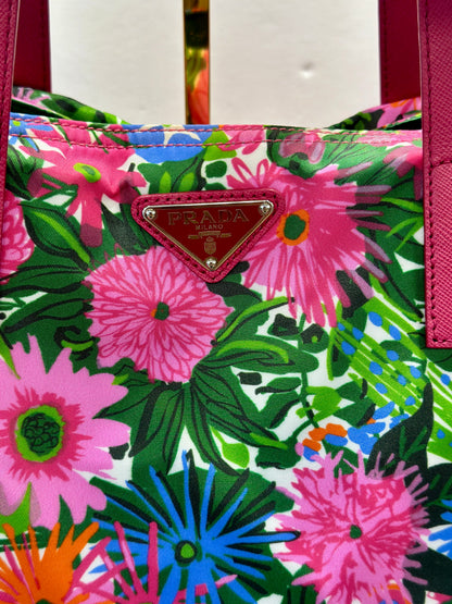 PRADA TESSUTO Nylon Floral Bag