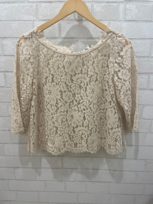 JOIE Lace 3/4 Sleeve Top/ S
