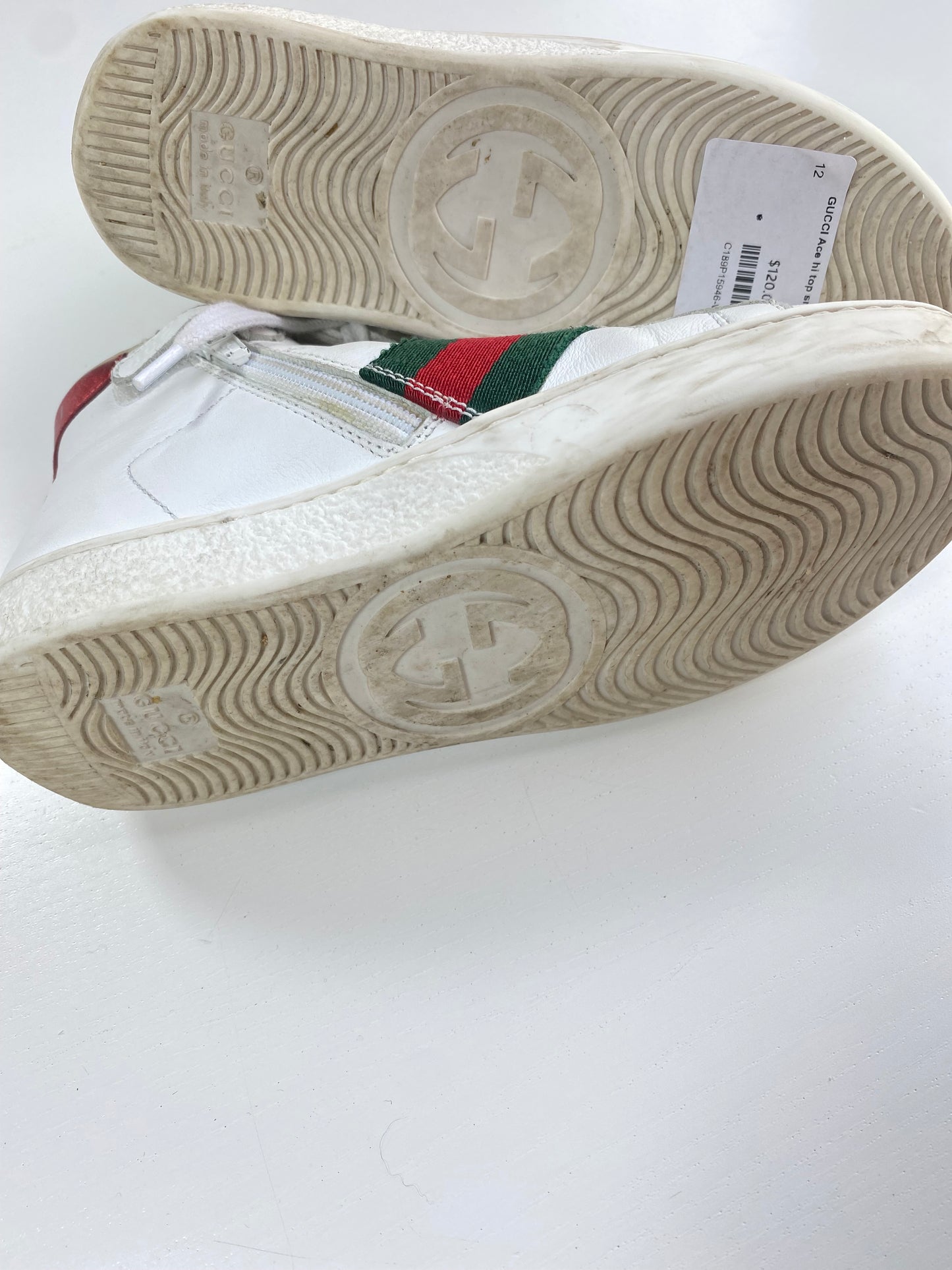 GUCCI Ace hi top sneakers/ 30-12