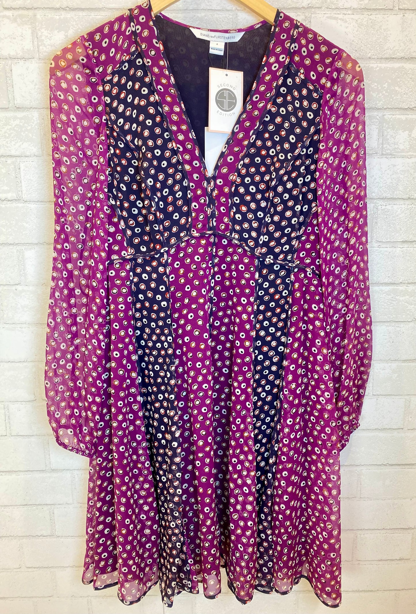 DVF NWT Long Sleeves Dress / S-US4