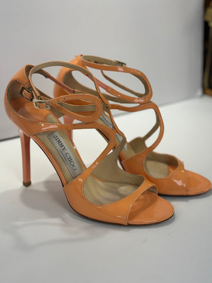 JIMMY CHOO Patent High Sandals / US6.5-EU37