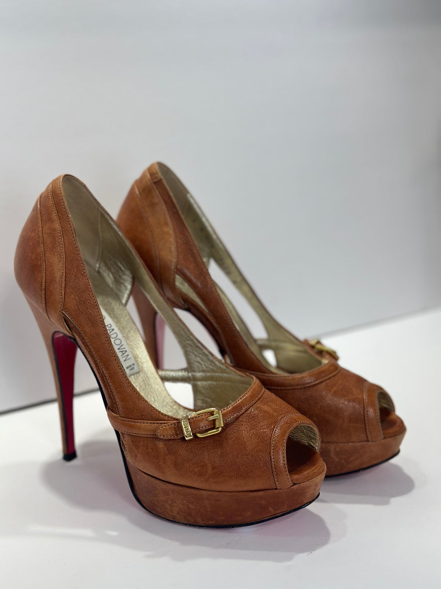 LUCIANO PADOVAN High Open Toe Pumps / US6-EU36