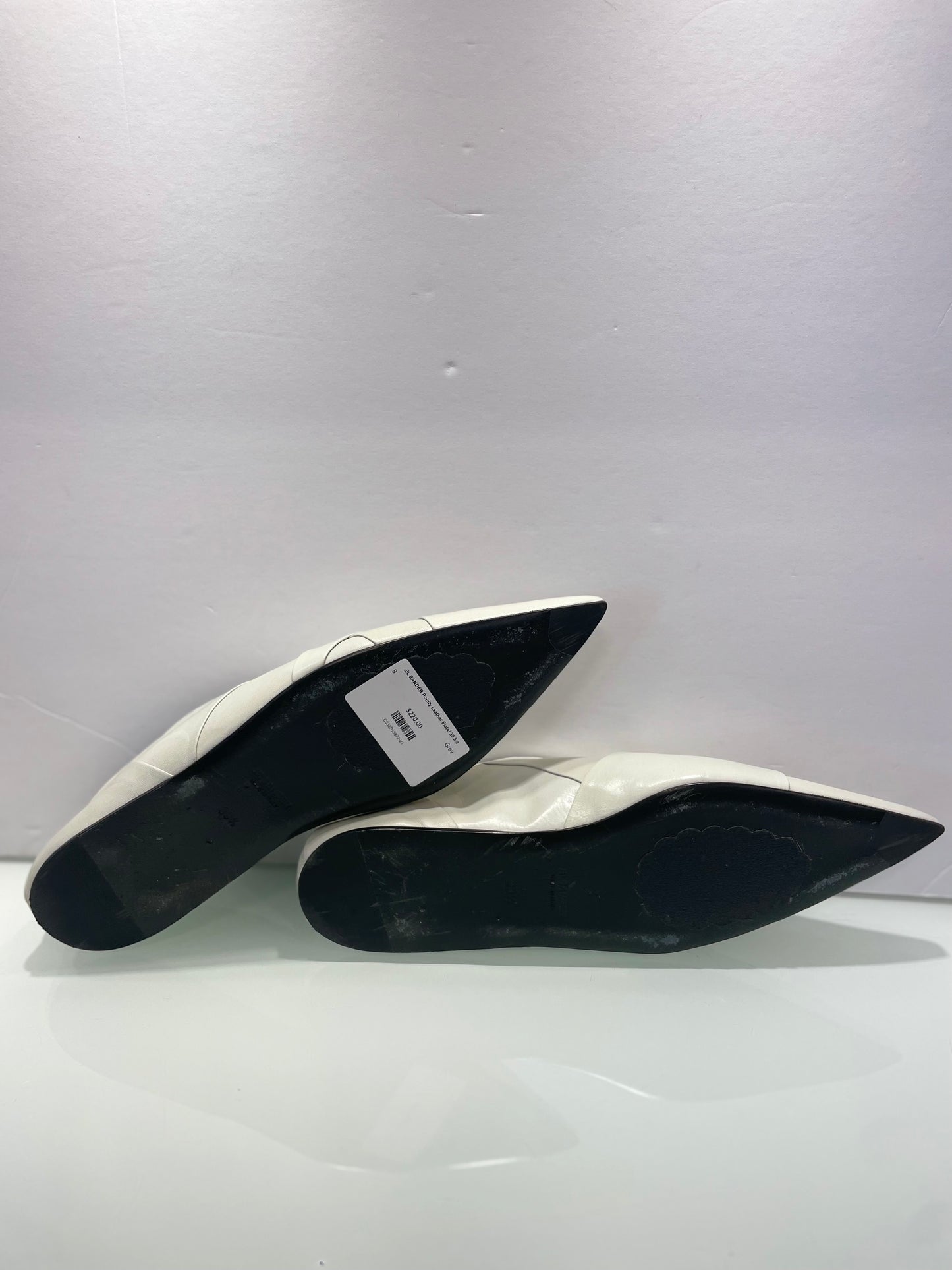 JIL SANDER Pointy Leather Flats / US9-EU40