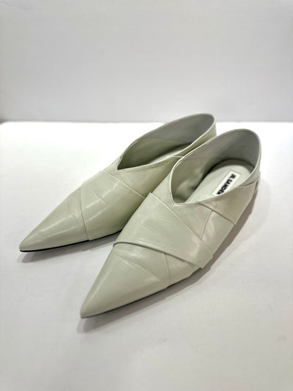 JIL SANDER Pointy Leather Flats / US9-EU40