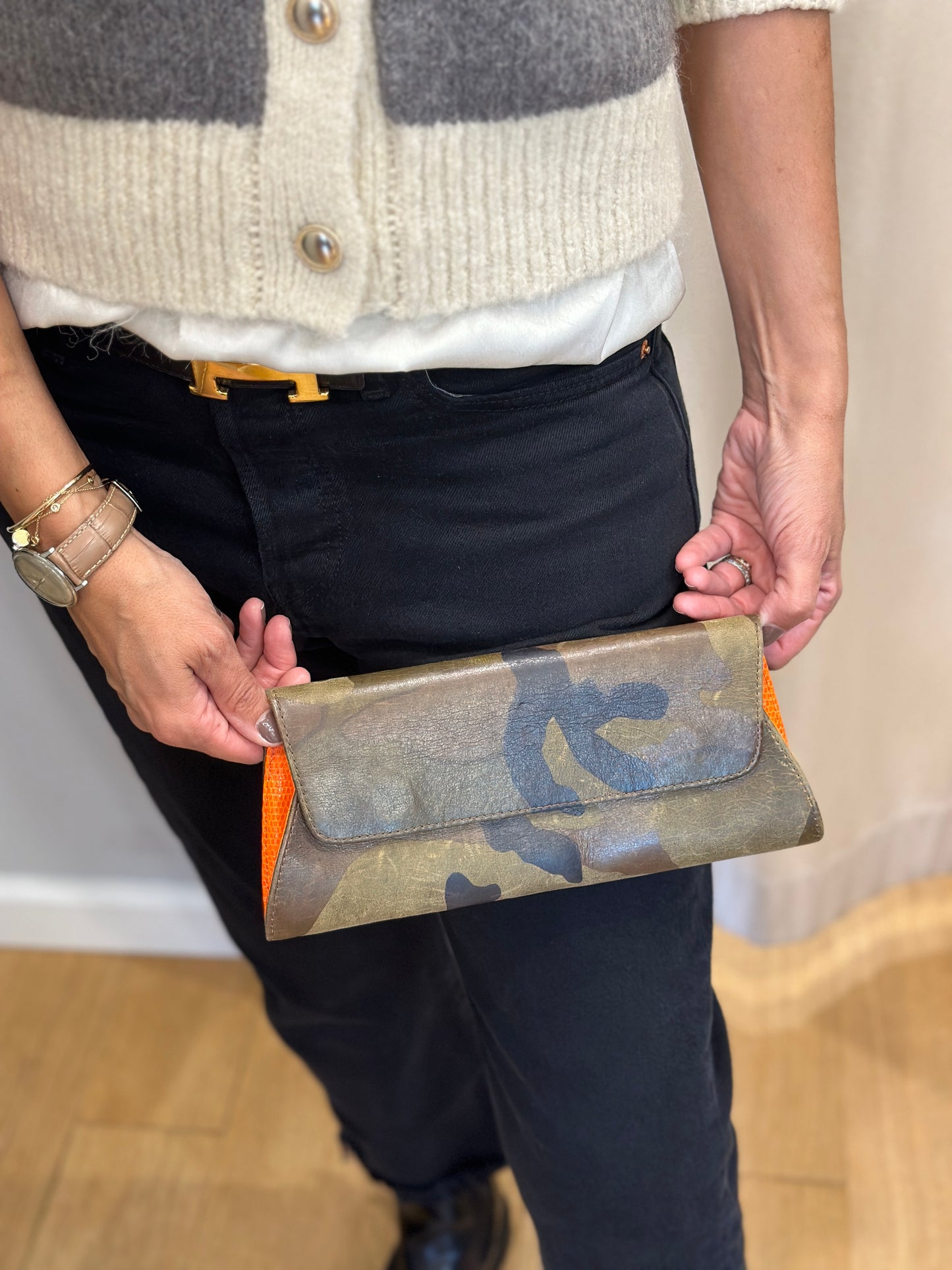 ROBYN BROOKS Camouflage Clutch