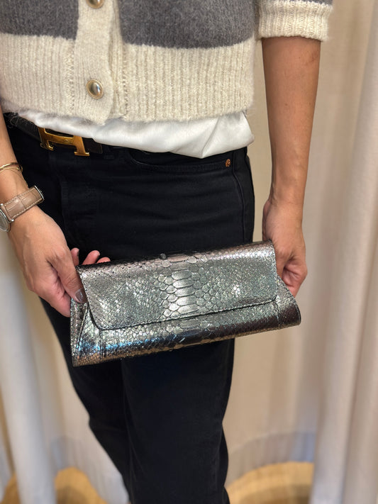 ROBYN BROOKS Snakeskin Clutch