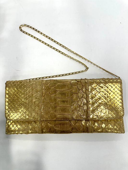 CARLOS FALCHI Evening Clutch with Chain Strap