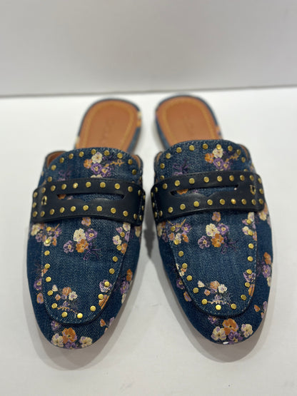 COACH Flat Denim Slip Ons / US7