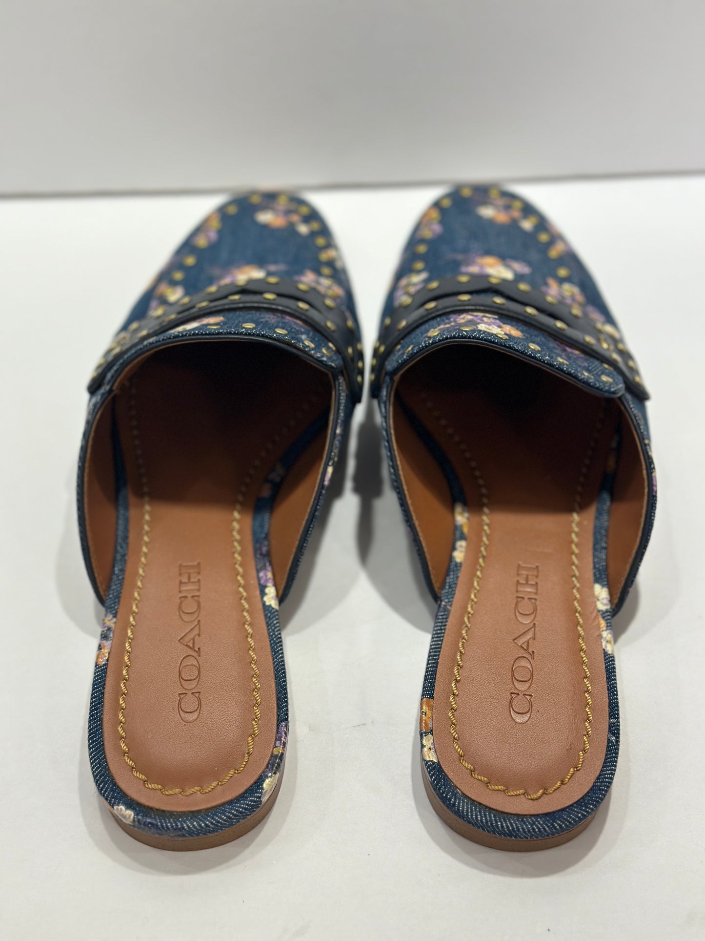 COACH Flat Denim Slip Ons / US7