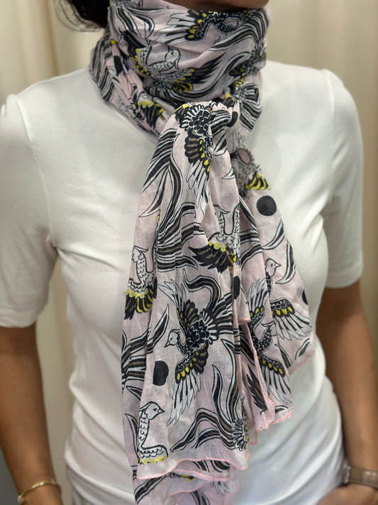 KENZO Phoenix Printed Cotton Scarf