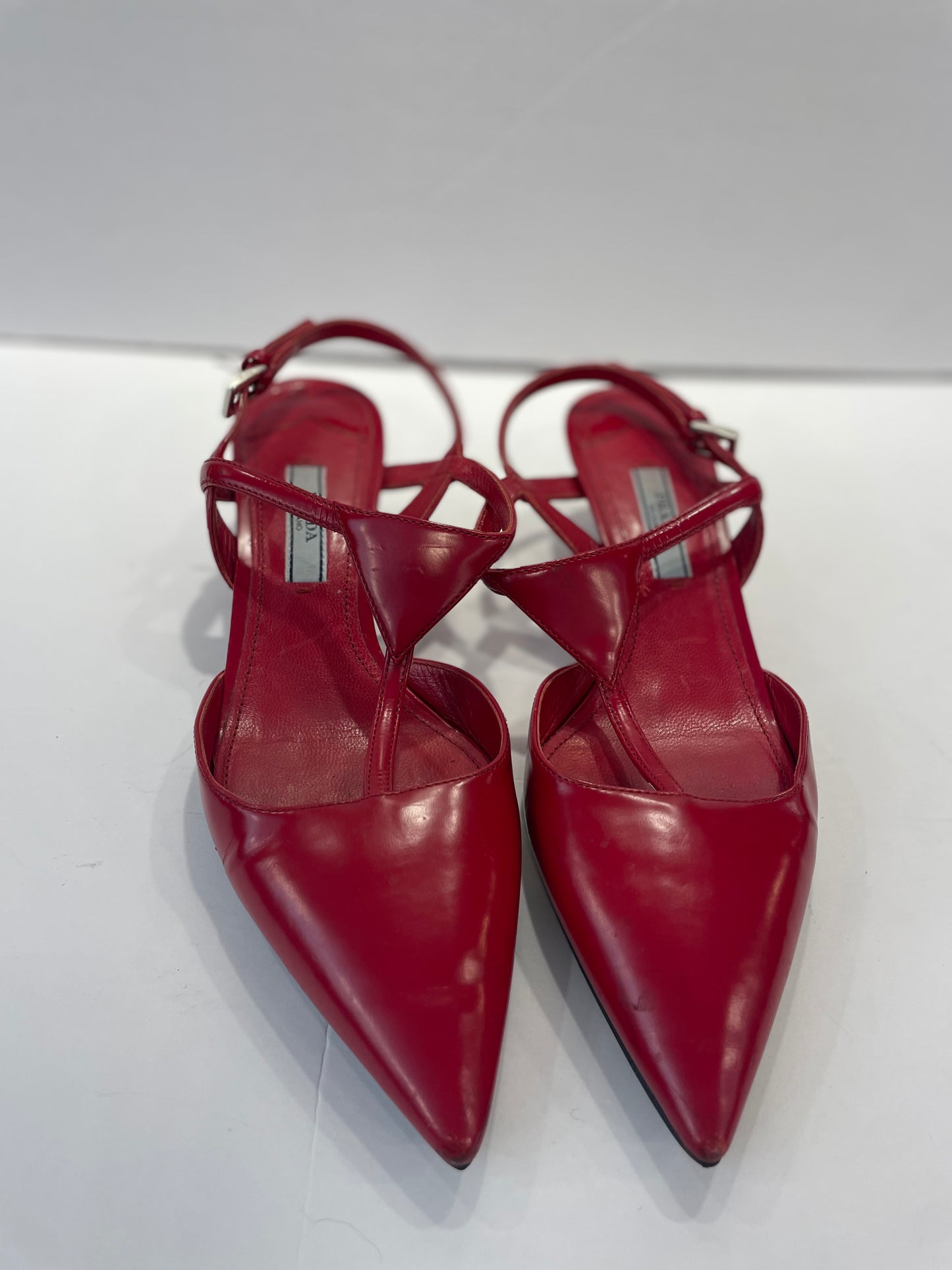 PRADA Low heel patent leather pumps / US6.5-IT36.5