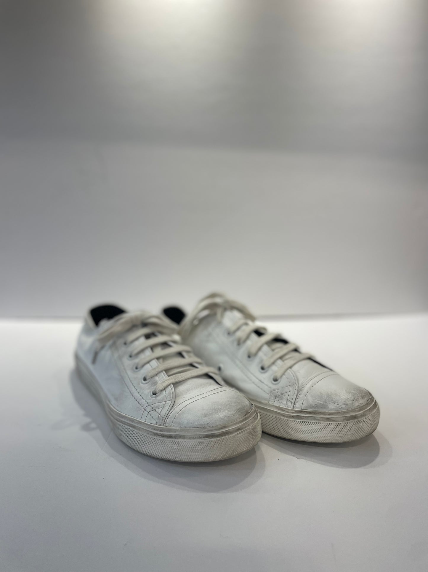 SAINT LAURENT white leather Sneakers/ 39