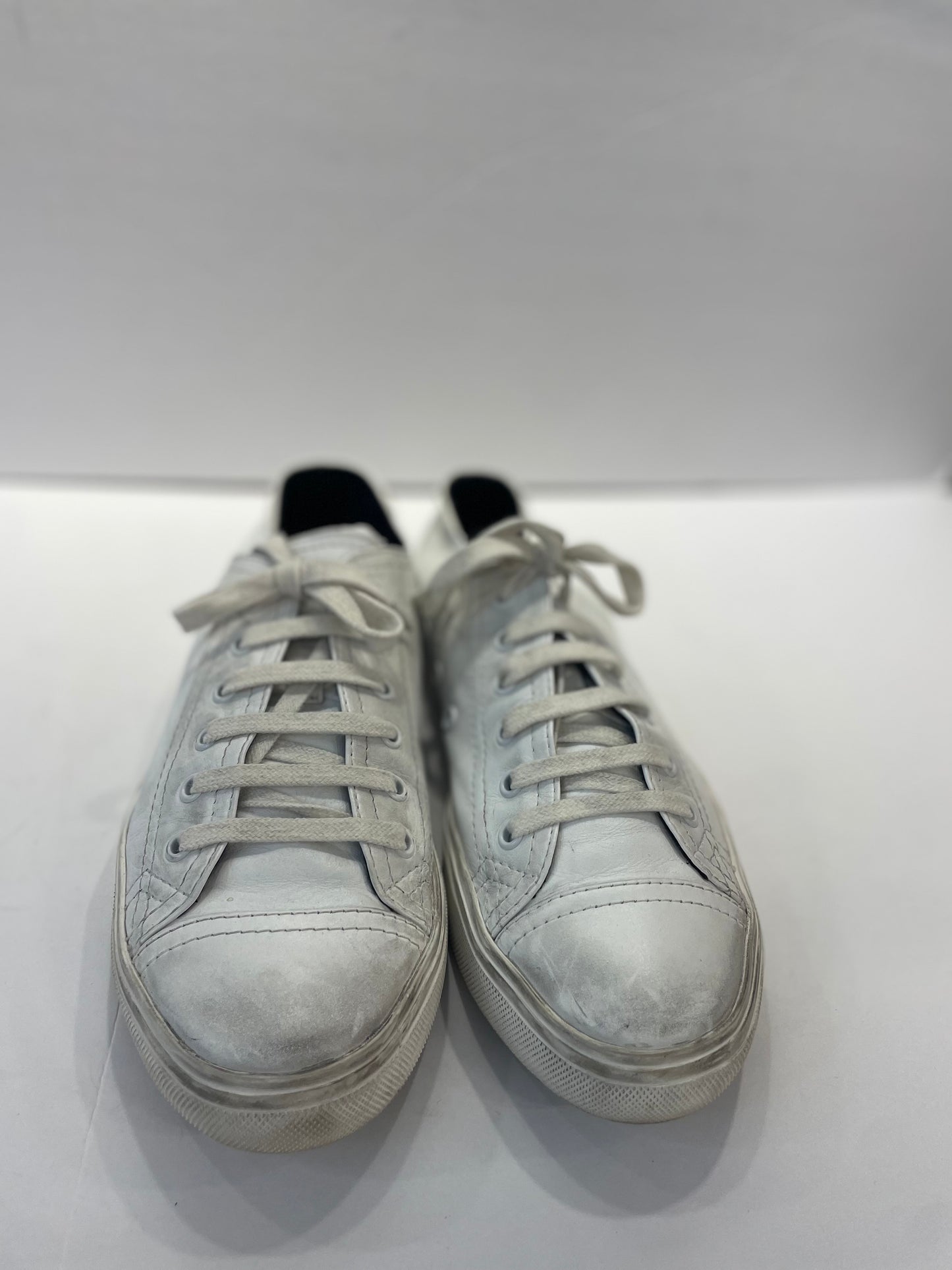 SAINT LAURENT white leather Sneakers/ 39