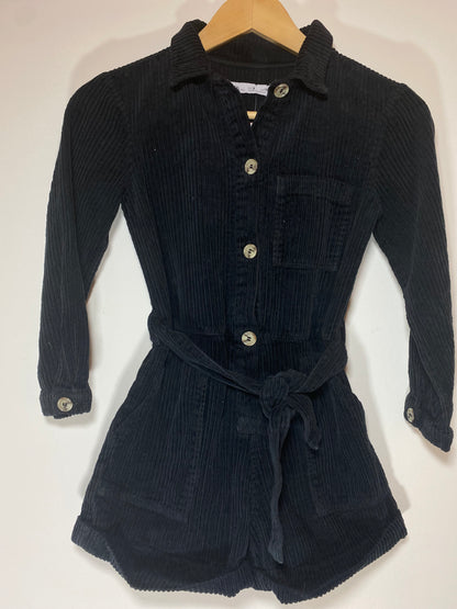 ZARA Short Velvet Jumpsuit LS / 9Y